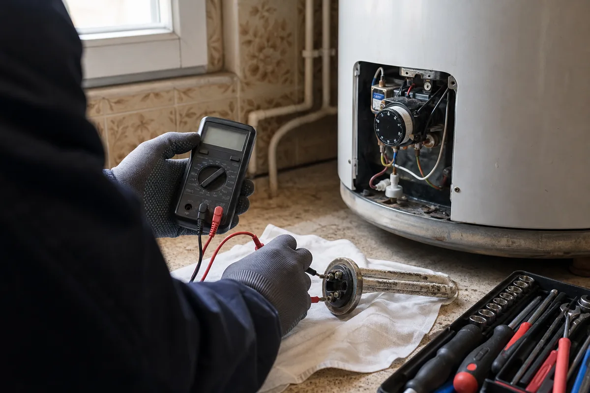 Contrôle de la résistance d’un chauffe-eau électrique dans un pavillon de Meaux